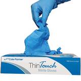 Oakton Cole-Parmer ThinTouch™ Nitrile Blue Gloves, 9.5, Large 100/Box - WD-15954-44