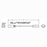 Digi-Sense Cord Adapter From IEC 60320 to SEV1011 (Switzerland Plug), 12 in. L; 10A, 240V - 89800-26