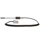 Digi-Sense Surface RTD Probe, 100 Ohm, ANSI 3-Blade Connector, 5.4 in. L, 5ft Coil Cord - 93831-15