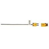 Digi-Sense Type K Thermocouple Probe Quick Dis-connector, with Mini-Connector, 12 in. L, .125 Dia, Grounded Junction - 18523-92
