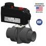 Agrowtek BV100 1 Inch Motorized PVC Ball Valve, Normally Closed