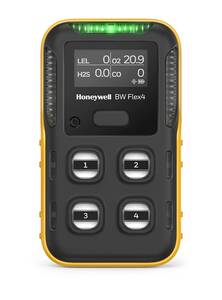 BW Technologies BW Flex Multi-Gas Detector, LEL-CB Filtered/O2/H2S/CO/Yellow