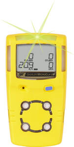 BW Technologies GasAlertMicroClip X3 3-Gas Detector, Combustible (% LEL, Unfiltered), Oxygen (O2), Hydrogen Sulfide (H2S) - Yellow Housing, NA version (North America)