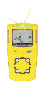BW Technologies GasAlertMicroClip XL Detector Oxygen (O2), Hydrogen Sulfide (H2S) - Yellow Housing