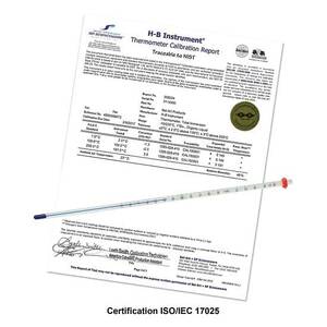 Digi-Sense ASTM S62C-03 Individually Calibrated Liquid-In-Glass Thermometer; -38/2C, Organic Liquid Fill - 08009-64