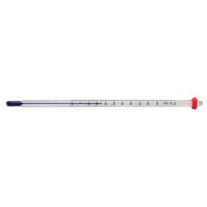 Digi-Sense PFA Safety Coated Liquid-In-Glass Thermometer; -10 to 205C, 76mm Immersion, Organic Liquid Fill - 90250-25