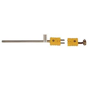 Digi-Sense Type K Thermocouple Probe Quick Dis-connector, with Std-Connector, 12 in. L, .188 Dia, Ungrounded Junction - 18523-80