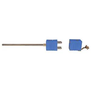 Digi-Sense Type T Thermocouple Probe Quick Dis-connector, Dual with Std-Connector, 12 in. L, .188 Dia, Exposed Junction - 18520-95
