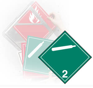 GHS Rigid Plastic Class 2.2 Non-Flammable, Non-Toxic Gases Placard (10.75" x 10.75") - TT220SS