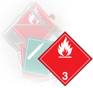 GHS Rigid Plastic Class 3 Flammable Liquids Placard (10.75" x 10.75") - TT300SS