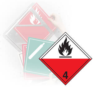 GHS Tagboard Class 4.2 Spontaneously Combustible Placard (10.75" x 10.75") - TT420TB