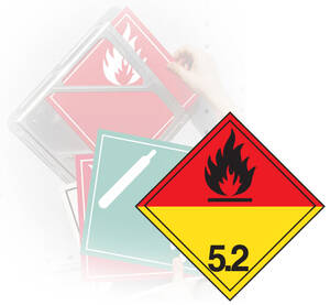 GHS Tagboard Class 5.2 Organic Peroxides Placard (10.75" x 10.75") - TT521TB