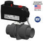 Agrowtek BV100 1 Inch Motorized PVC Ball Valve, Normally Closed