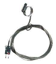 Digi-Sense 0.44-1.00" Dia. Hose Clamp Surface Thermocouple Probe with SS Cable, Type J - WD-08469-20