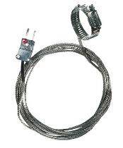 Digi-Sense 0.5-1.5" Dia. Hose Clamp Surface Thermocouple Probe with SS Cable, Type J - WD-08469-30
