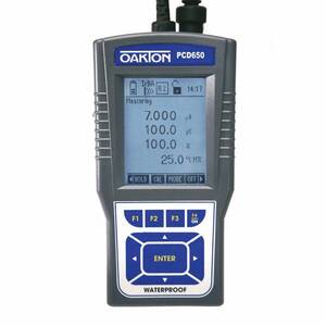 Oakton PCD 650 Portable Waterproof pH / Conductivity / Dissolved Oxygen Meter, with NIST Traceable Certificate of Calibration - WD-35434-03