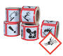 GHS Explosion Pictogram Labels (4" x 4"), 500/roll - GHS1259