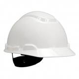 AquaPhoenix Safety Equipment: 3M Hard Hat, White 4-Point Ratchet Suspension - H-701R