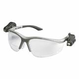 AquaPhoenix Safety Equipment: 3M Light Vision 2 Protective Eyewear, Clear Anti-Fog Lens, Gray Frame, LED Lights - 11476-00000-10