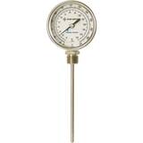 Digi-Sense TI.31 12 Bottom-Mount Bimetal Thermometer, 3 in. Dial, 12 in. L/0-250F/20-120C - 08135-01