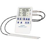 Digi-Sense Traceable Memory-Loc Datalogging Cryogenic Thermometer with Calibration; 2 Stainless Steel Probes - 98768-60