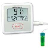 Digi-Sense Traceable Sentry Triple-Display Thermometer with Calibration, Fahrenheit; 5 mL Bottle Probe - 94460-96