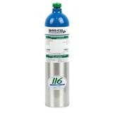 Gas Clip Technologies MGC-Q-116 Quad Gas Cylinder: 25 ppm H2S, 100 ppm CO, 18% O2 and 50% LEL (2.5% vol Methane)