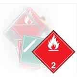 GHS Adhesive Vinyl Class 2.1 Flammable Gases Placard (10.75" x 10.75") - TT210PS
