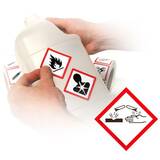 GHS Corrossive Pictogram Labels (2" x 2"), 500/roll - GHS1306