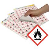 GHS Flame Hazard Class Pictogram Label (1"), 1120/Pad - GHS1212