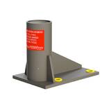 Pelsue Floor Mounted Baseplate/Sleeve, Powder Coated Steel - DSP-F1