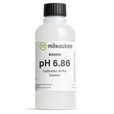 Milwaukee pH 6.86 Calibration Buffer Solution @ 25 °C/77 °F: accuracy +/- 0.01 pH - 230 ml - MA9006