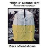 Pelsue "HIGH-5" Ground Tent, 6' x 6' x 8' High, 1/2 Moon Zip Door Rear - 65068A