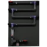 Quantrol 4 Station, 3/4" PVC Coupon Rack with QR Coupon Holders, Inlet/Outlet Valves, PE Panel Mount, 5 GPM Flow Regulator - ACR-40-C