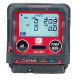 RKI Instruments GX-3R 4-Gas Confined Space Monitor, LEL / O2 / Combo H2S / CO with Li-Ion Battery Pack with 12 VDC Charger and Vehicle Plug - 72-RA-D