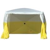 Pelsue Ground Tent, Yellow and White, 6' x 6' x 6'H, with Case - 6506D