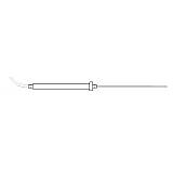 Testo Stainless Steel Food Probe (IP67), TC type T, PTFE cable to +250 °C - 0603 3392