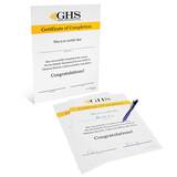GHS Training Certificate (50/pkg) - GHS1016