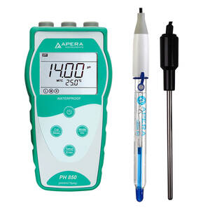 Apera Value Series PH850-SA Portable pH Meter Kit for Strong Alkali and High Salinity Solutions - AI5527