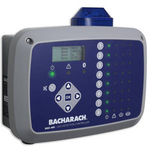 Bacharach 6702-8000 MGS-408 Gas Detection Controller, 8 Channels, 3 x Relays, Modbus Communications, Event Logging, Powers MGS-400 Series Gas Detectors