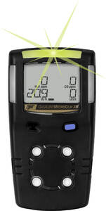 BW Technologies GasAlertMicroClip X3 3-Gas Detector, O2 / LEL / CO, Black, North America