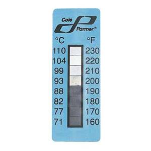 Digi-Sense Irreversible 5 to Point Vertical Temperature Label, 171 to 210°F/77 to 99°C; 10/Pk - 09035-19