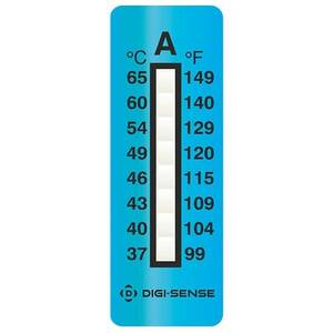 Digi-Sense Irreversible 8 and 9-Point Temperature Label Kit , 5 of Each 5 Types - 08068-90