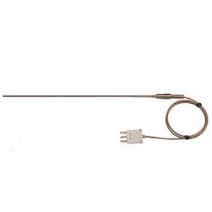 Digi-Sense RTD Probe, 100 Ohm, ANSI 3-Blade Connector, 12 in. L, 3ft SS Braid Cable - 93831-98
