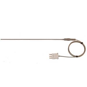 Digi-Sense RTD Probe, 100 Ohm, ANSI 3-Blade Connector, 18 in. L, 3ft SS Braid Cable - 93831-99