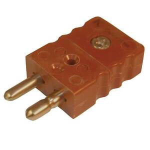 Digi-Sense Standard Type-K Thermocouple Male Connector, 2 Pin, Hollow - 18527-17