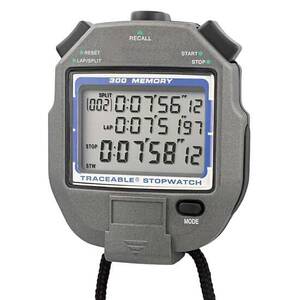 Digi-Sense Traceable 300-Memory All Function Digital Stopwatch with Calibration - 98766-09