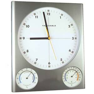 Digi-Sense Traceable Analog Wall Clock with Temperature, Humidity Dials, and Calibration - 94460-35