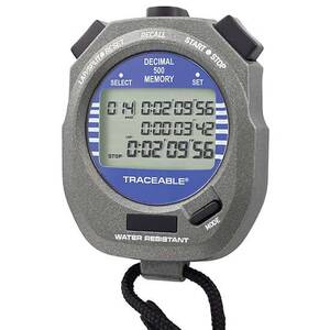 Digi-Sense Traceable Digital Stopwatch with Calibration; 500-Memory - 98766-04