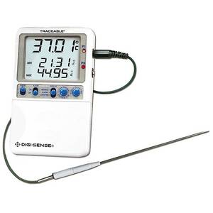 Digi-Sense Traceable Extreme-Accuracy Digital Thermometer with Calibration; 0.00/25.00/37.00C - 90000-29